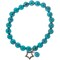 Earth&#x27;s Jewels Semi-Precious Dyed Re-constructed Turquoise Stretch Bracelet, Star Charm